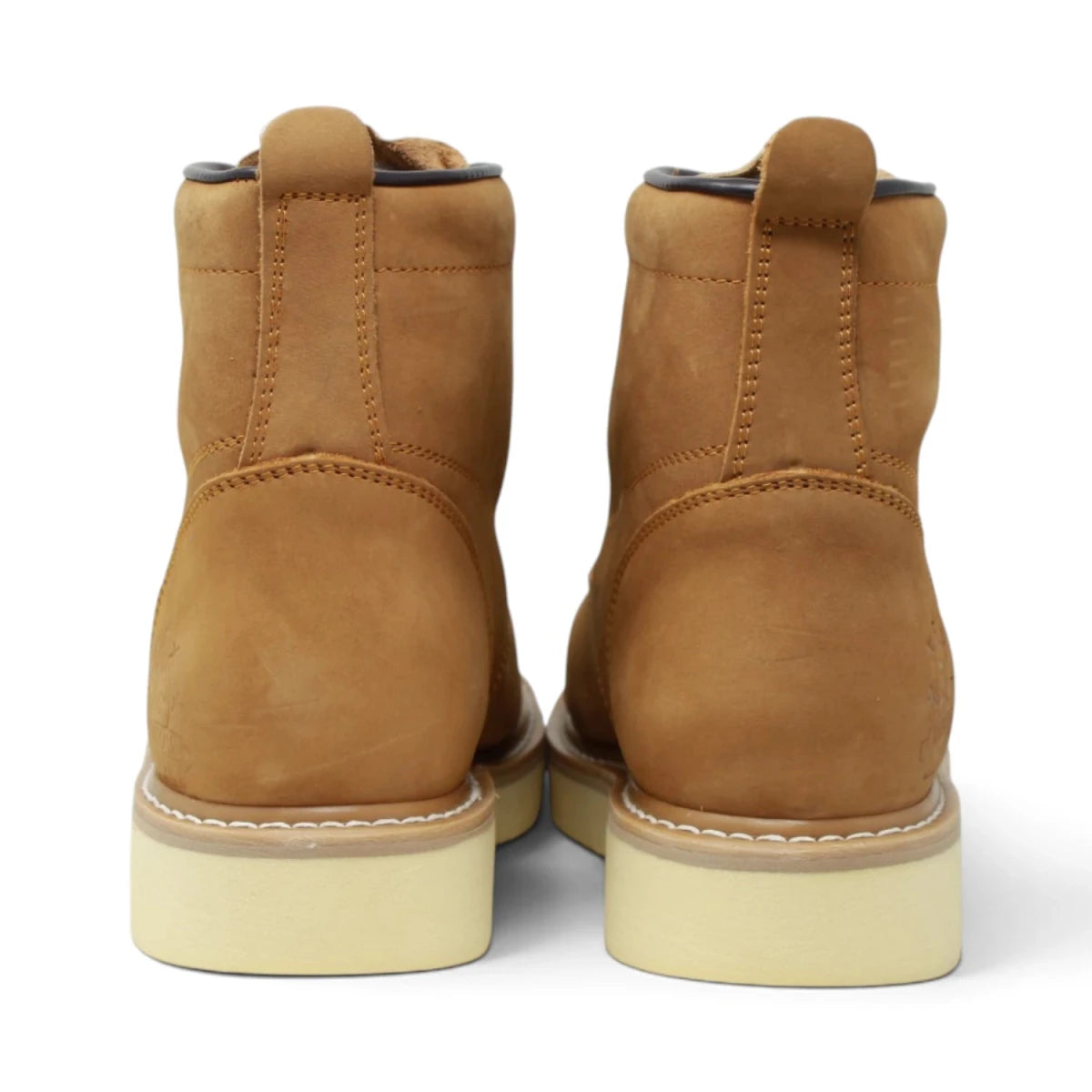Rodeo Imports Men's Lace-Up Work Boots with Mil Rayas Sole - Tobacco - Pair Back View