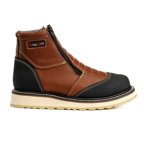 Botas de Trabajo con Cierre Ultra Flex 6" Suela Doble Densidad Color Miel/Negro - King Welt - King Welt