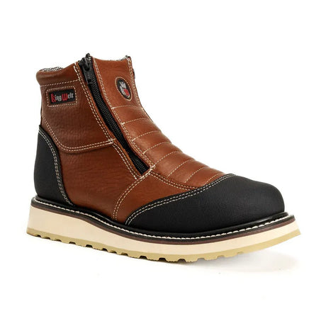 Botas de Trabajo con Cierre Ultra Flex 6" Suela Doble Densidad Color Miel/Negro - King Welt - King Welt