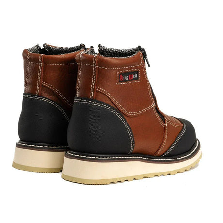Botas de Trabajo con Cierre Ultra Flex 6" Suela Doble Densidad Color Miel/Negro - King Welt - King Welt
