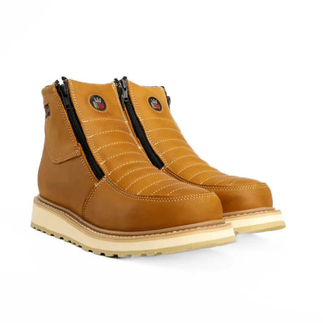 Botas de Trabajo con Doble Cierre Ultra Flex 6" Color Habana Miel - King Welt - King Welt