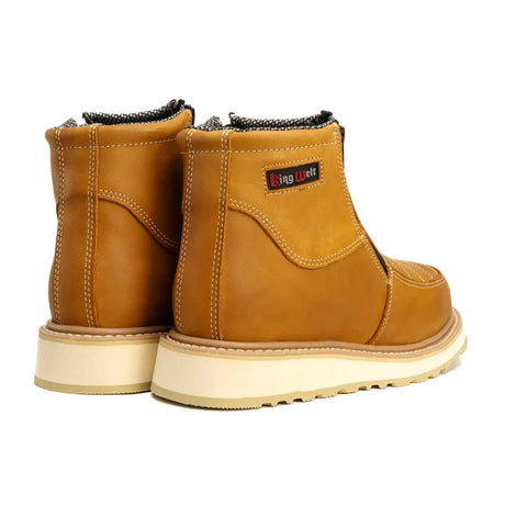 Botas de Trabajo con Doble Cierre Ultra Flex 6" Punta de Acero Color Miel Habana - King Welt - King Welt
