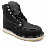 Botas de Trabajo de Piel Original Round Toe Color Negro – Hooch Boots - Hooch