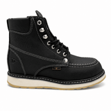 Botas de Trabajo de Piel Original Round Toe Color Negro – Hooch Boots - Hooch