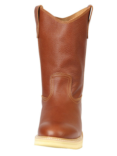 Botas de Trabajo para Hombre Establo en Piel Grizzly con Suela Mil Rayas - Diana Zapateria Inc