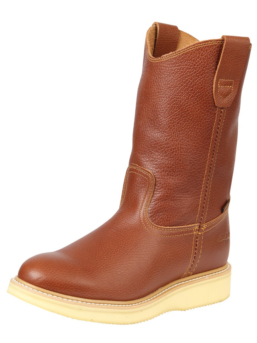 Men's Work Boots Stable in Grizzly Leather with Mil Rayas Sole