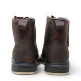 Rodeo Imports Men's High-Performance Work Boots with Heavy-Duty Sole - Chocolate - Pair Back View