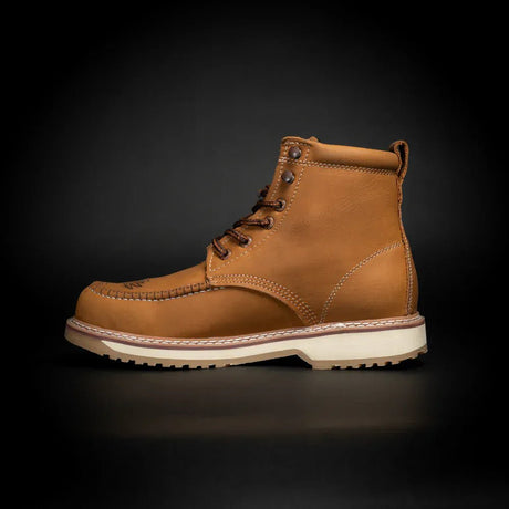 Botas de Trabajo Patriot 6" Horma Moc Punta de Compuesto Color Tan - King Welt - King Welt