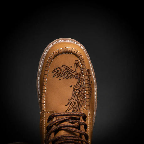 Botas de Trabajo Patriot 6" Horma Moc Punta de Compuesto Color Tan - King Welt - King Welt