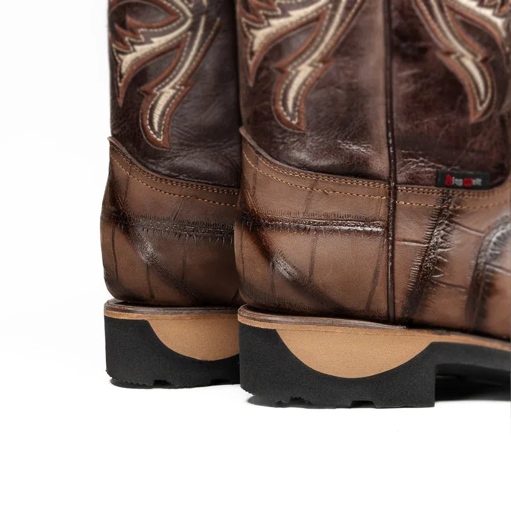 Botas de Trabajo Predator Pro Caiman Grabado 11" Color Cafe - King Welt - King Welt