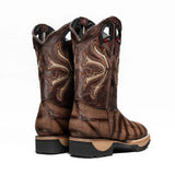 Botas de Trabajo Predator Pro Caiman Grabado 11" Color Cafe - King Welt - King Welt