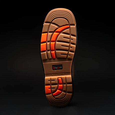 Botas de Trabajo Venom Piton Grabada 11" Horma Cuadrada Punta de Acero Color Cafe - King Welt - King Welt