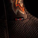 Botas de Trabajo Venom Piton Grabada 11" Horma Cuadrada Punta de Acero Color Cafe - King Welt - King Welt