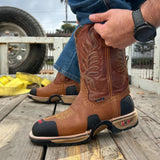 Botas de Trabajo Western Buffalo 9" para Hombre con Protección Masterguard Color Tan - King Welt - King Welt