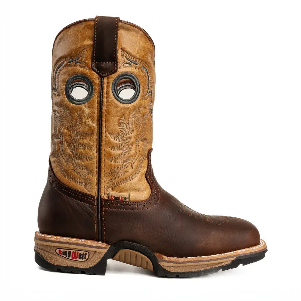 Botas de Trabajo Western Buffalo 9" Punta Suave Color Cafe - King Welt - King Welt