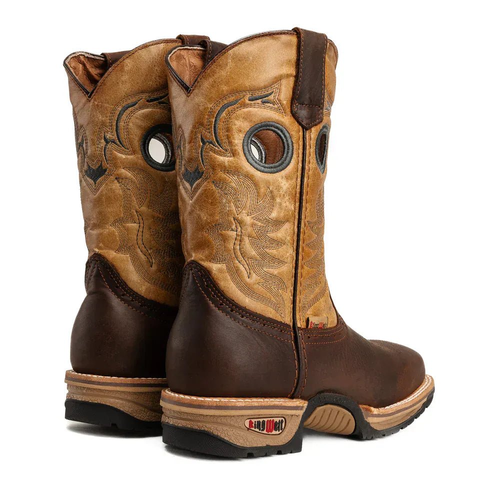 Botas de Trabajo Western Buffalo 9" Punta Suave Color Cafe - King Welt - King Welt