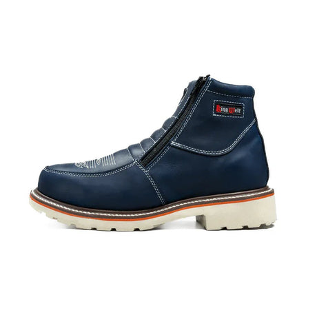 Botas de Trabajo Western Flex 6" con Cierre Color Azul Medallon - King Welt - King Welt