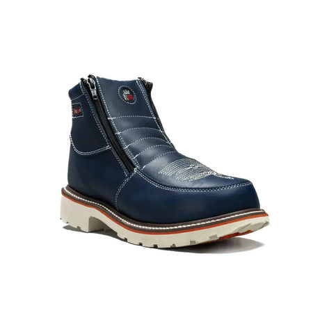 Botas de Trabajo Western Flex 6" con Cierre Color Azul Medallon - King Welt - King Welt