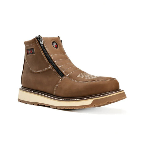 Botas de Trabajo Western Flex 6" con Cierre Color Laton Medallon - King Welt - King Welt