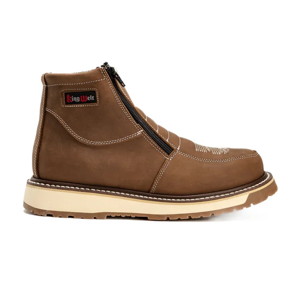 Botas de Trabajo Western Flex 6" con Cierre Color Laton Medallon - King Welt - King Welt
