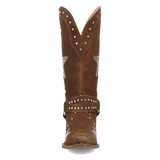 Botas Lucky Stars de Gamuza Punta Recortada Para Dama Color Cafe - Dingo - Dan Post Boots