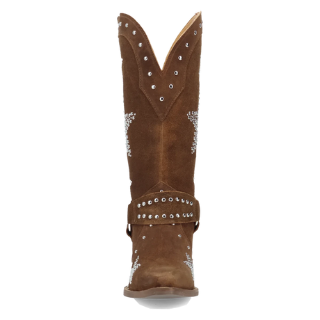 Botas Lucky Stars de Gamuza Punta Recortada Para Dama Color Cafe - Dingo - Dan Post Boots