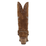 Botas Lucky Stars de Gamuza Punta Recortada Para Dama Color Cafe - Dingo - Dan Post Boots