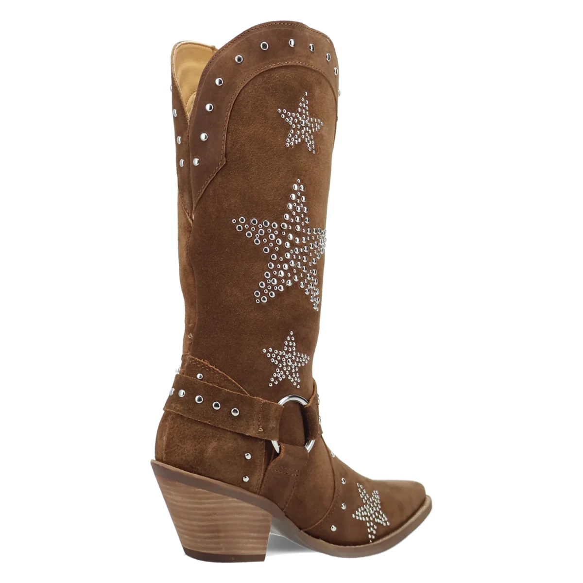 Botas Lucky Stars de Gamuza Punta Recortada Para Dama Color Cafe - Dingo - Dan Post Boots