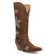 Botas Lucky Stars de Gamuza Punta Recortada Para Dama Color Cafe - Dingo - Dan Post Boots