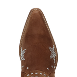 Botas Lucky Stars de Gamuza Punta Recortada Para Dama Color Cafe - Dingo - Dan Post Boots