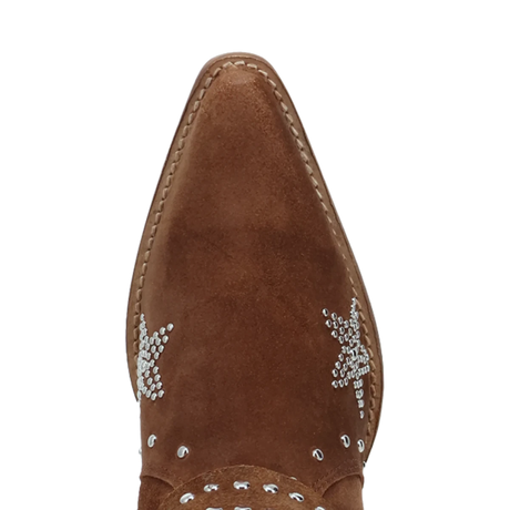 Botas Lucky Stars de Gamuza Punta Recortada Para Dama Color Cafe - Dingo - Dan Post Boots