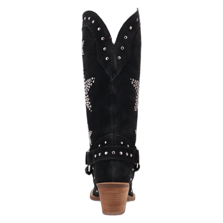Botas Lucky Stars de Gamuza Punta Recortada Para Dama Color Negro - Dingo - Dan Post Boots