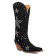 Botas Lucky Stars de Gamuza Punta Recortada Para Dama Color Negro - Dingo - Dan Post Boots