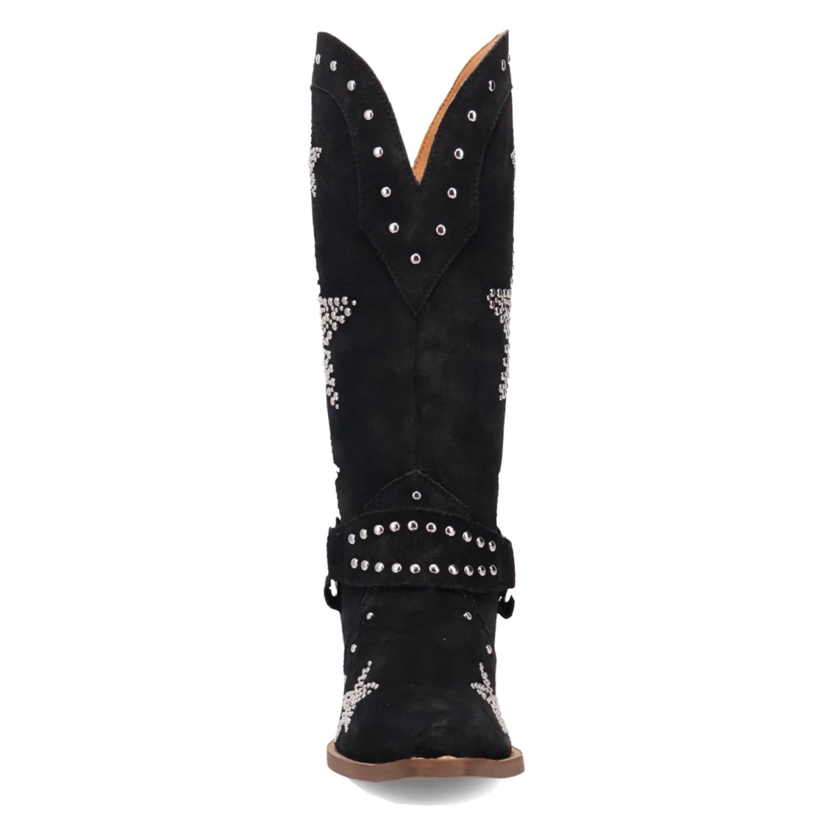 Botas Lucky Stars de Gamuza Punta Recortada Para Dama Color Negro - Dingo - Dan Post Boots