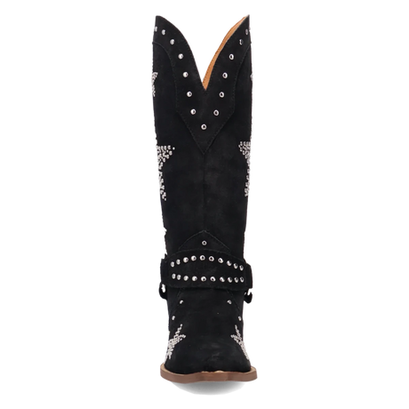 Botas Lucky Stars de Gamuza Punta Recortada Para Dama Color Negro - Dingo - Dan Post Boots