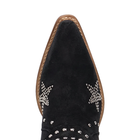 Botas Lucky Stars de Gamuza Punta Recortada Para Dama Color Negro - Dingo - Dan Post Boots