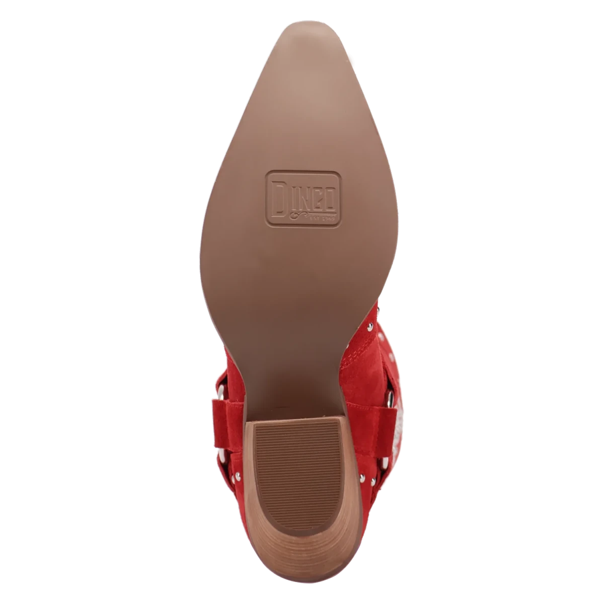 Botas Lucky Stars de Gamuza Punta Recortada Para Dama Color Rojo - Dingo - Dan Post Boots