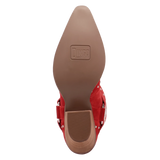 Botas Lucky Stars de Gamuza Punta Recortada Para Dama Color Rojo - Dingo - Dan Post Boots