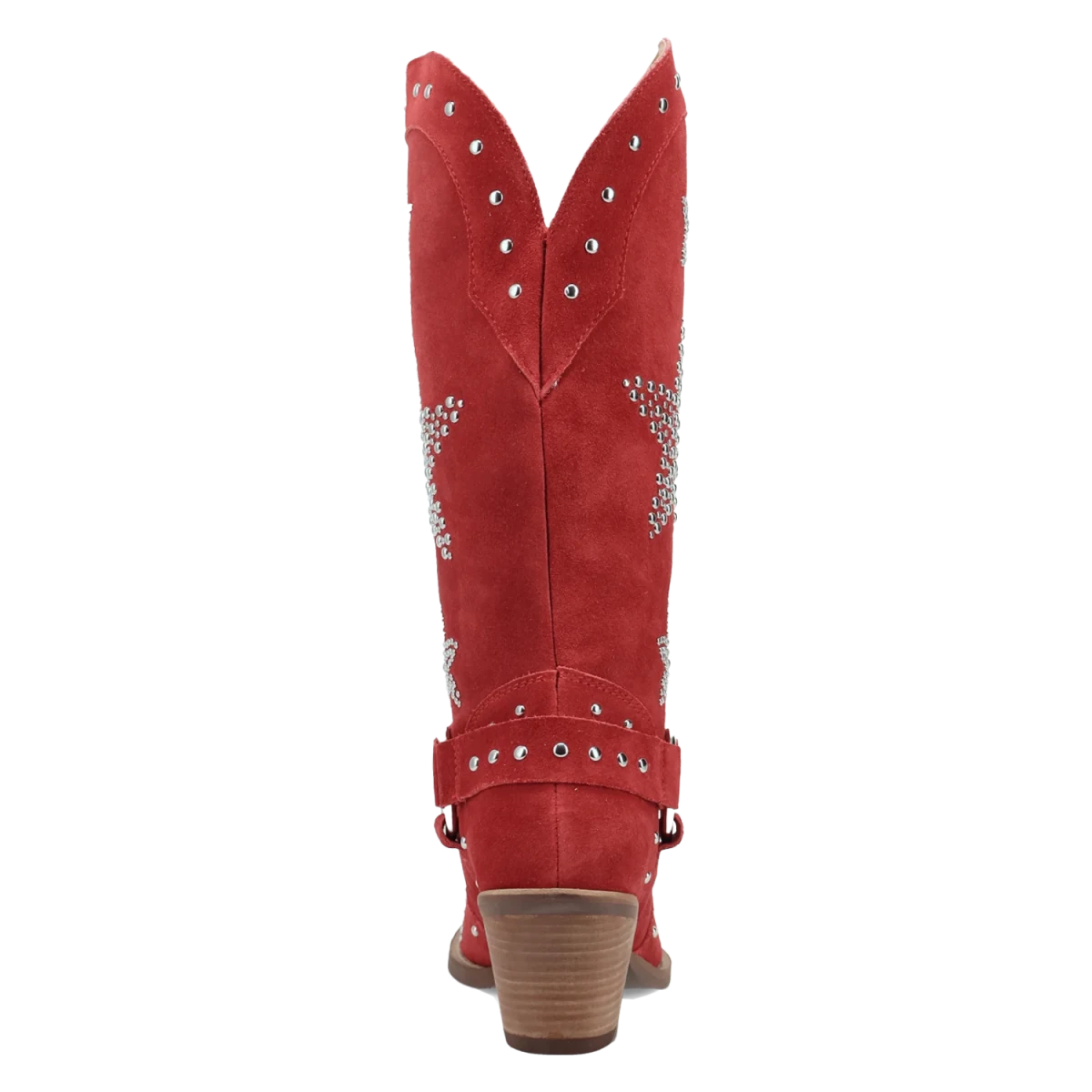 Botas Lucky Stars de Gamuza Punta Recortada Para Dama Color Rojo - Dingo - Dan Post Boots