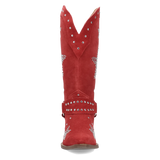Botas Lucky Stars de Gamuza Punta Recortada Para Dama Color Rojo - Dingo - Dan Post Boots