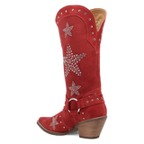 Botas Lucky Stars de Gamuza Punta Recortada Para Dama Color Rojo - Dingo - Dan Post Boots