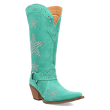 Botas Lucky Stars de Gamuza Punta Recortada Para Dama Color Verde - Dingo - Dan Post Boots