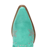 Botas Lucky Stars de Gamuza Punta Recortada Para Dama Color Verde - Dingo - Dan Post Boots