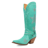 Botas Lucky Stars de Gamuza Punta Recortada Para Dama Color Verde - Dingo - Dan Post Boots