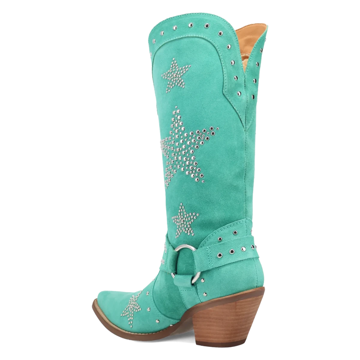 Botas Lucky Stars de Gamuza Punta Recortada Para Dama Color Verde - Dingo - Dan Post Boots