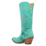 Botas Lucky Stars de Gamuza Punta Recortada Para Dama Color Verde - Dingo - Dan Post Boots