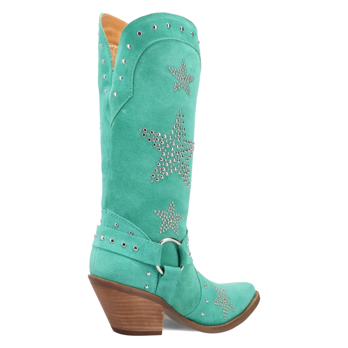 Botas Lucky Stars de Gamuza Punta Recortada Para Dama Color Verde - Dingo - Dan Post Boots