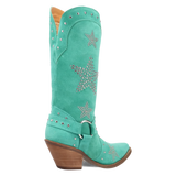 Botas Lucky Stars de Gamuza Punta Recortada Para Dama Color Verde - Dingo - Dan Post Boots