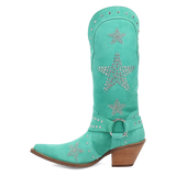 Botas Lucky Stars de Gamuza Punta Recortada Para Dama Color Verde - Dingo - Dan Post Boots