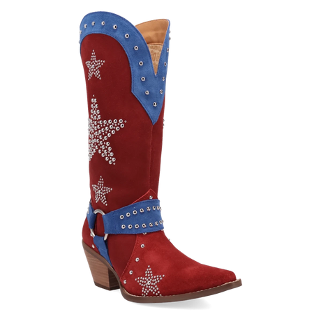Botas Lucky Stars de Gamuza Punta Recortada Para Dama Multi Color - Dingo - Dan Post Boots